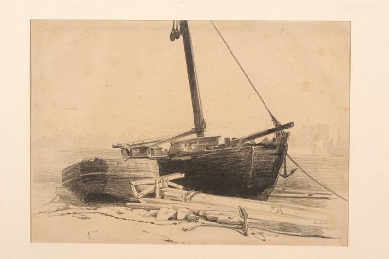 Bateau de pêche et barque