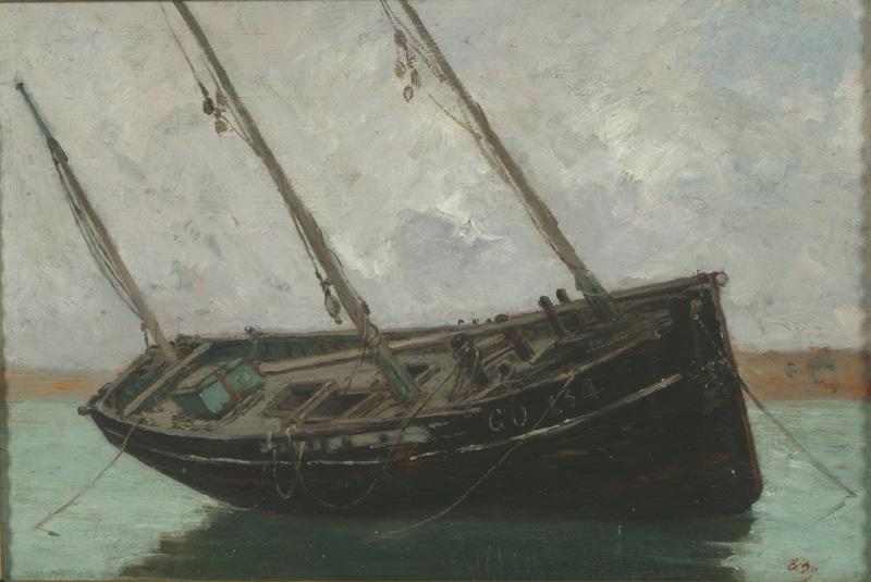 Barque de pêche échouée (titre de catalogue)