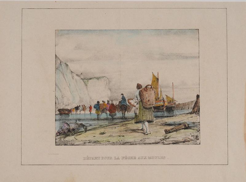 Départ pour la pêche aux moules (titre inscrit)