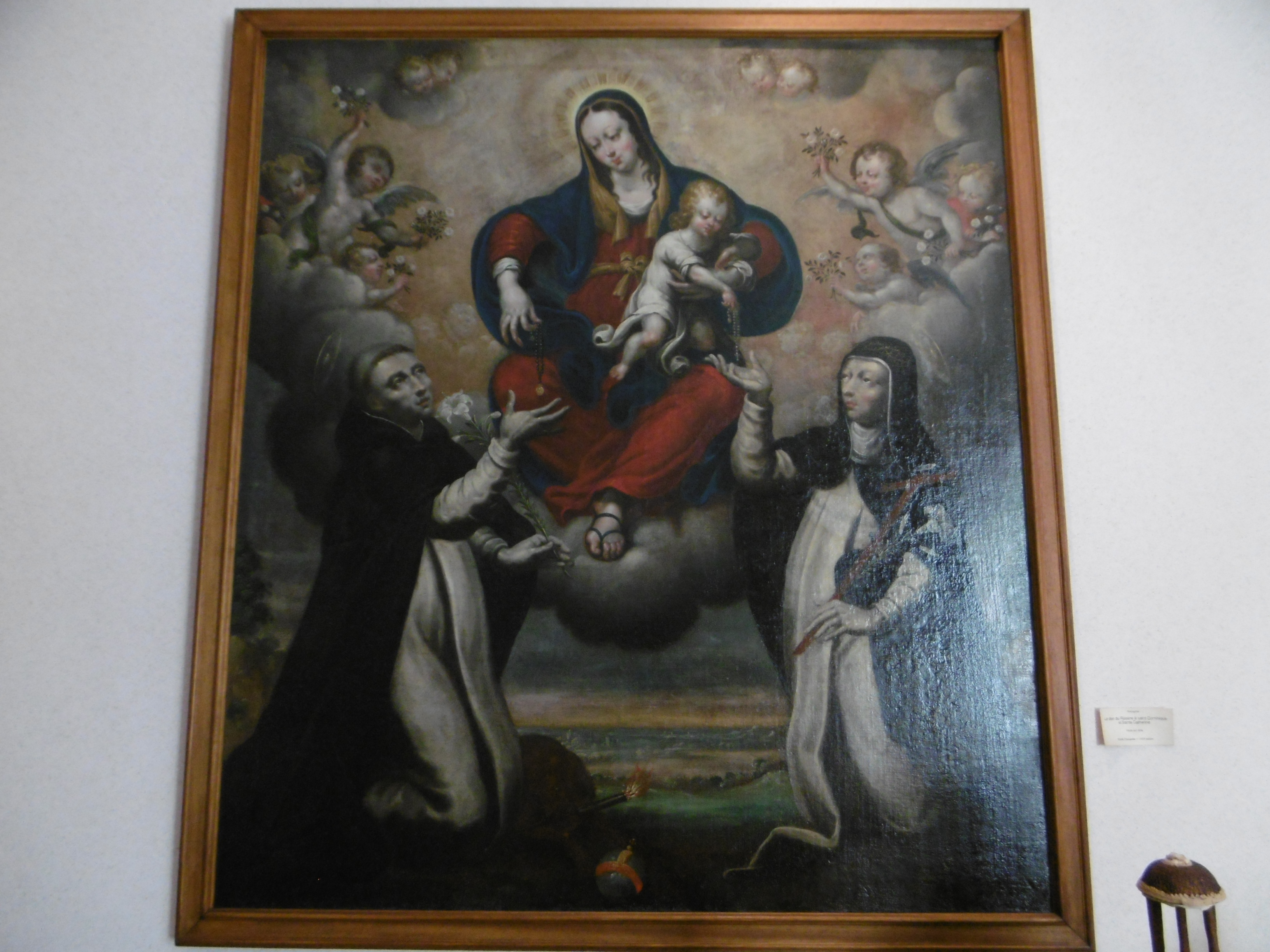 Le don du rosaire à saint Dominique et sainte Catherine