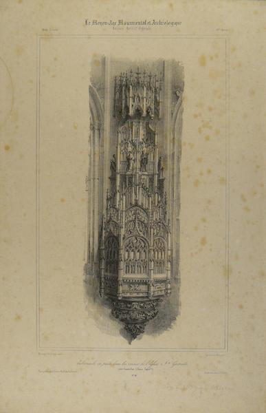 Tabernacle dans les ruines de l'église Sainte Gertrude près de Caudebec