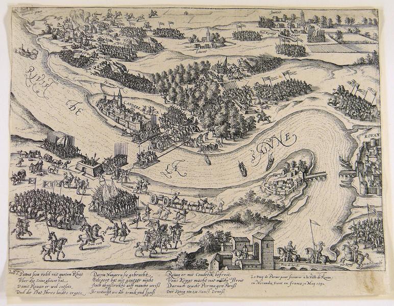 Le duc de Parme vient au secours de la ville de Rouen, 10 mai 1592
