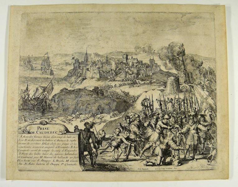 Alexandre Farnèse blessé à la bataille de Caudebec en 1592