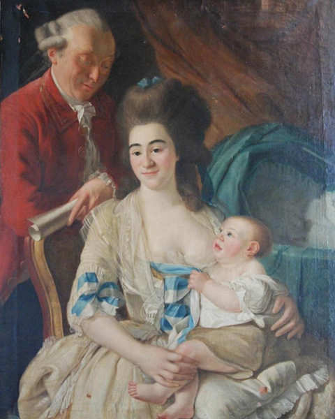 Jacques François Begouen, son épouse et son fils