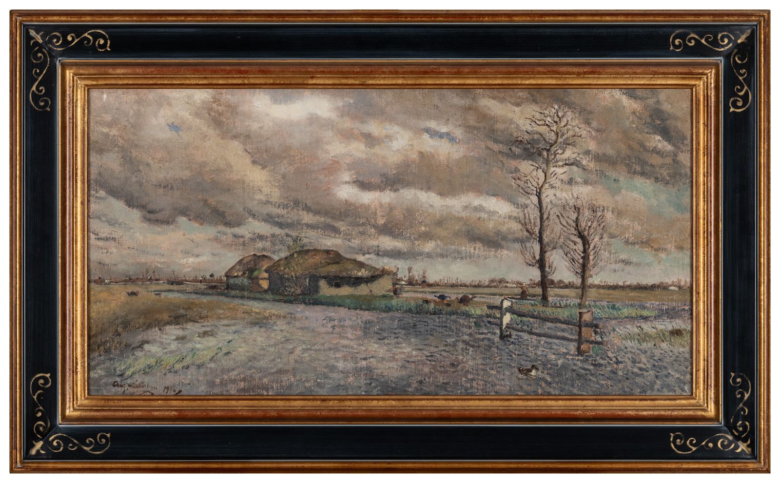 Bourrine sous un ciel tourmenté