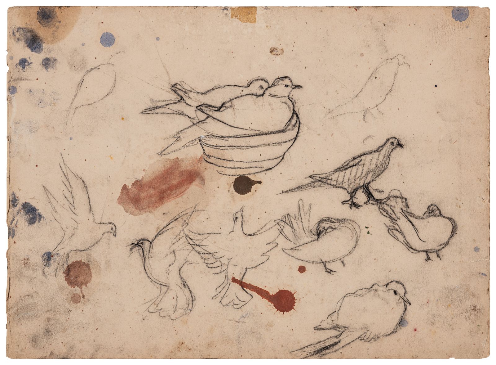 Croquis préparatoire pour les fresques du Bois Durand