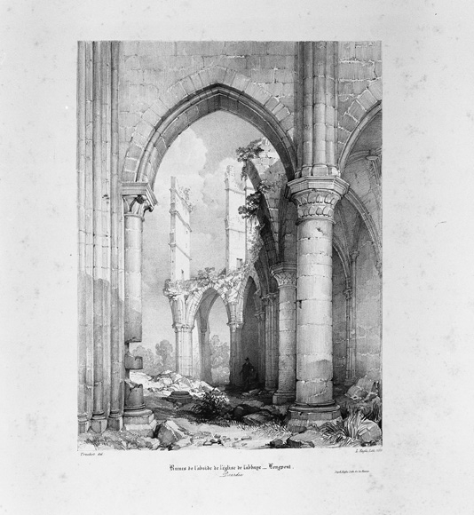 Ruines de l’abside de l’église de l’abbaye de Longpont