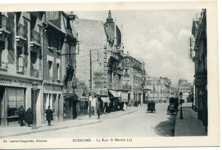 Soissons -La rue Saint-Martin