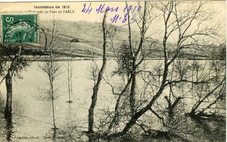 Soissons - Inondation de 1910 - Vue prés du pont de Pasly