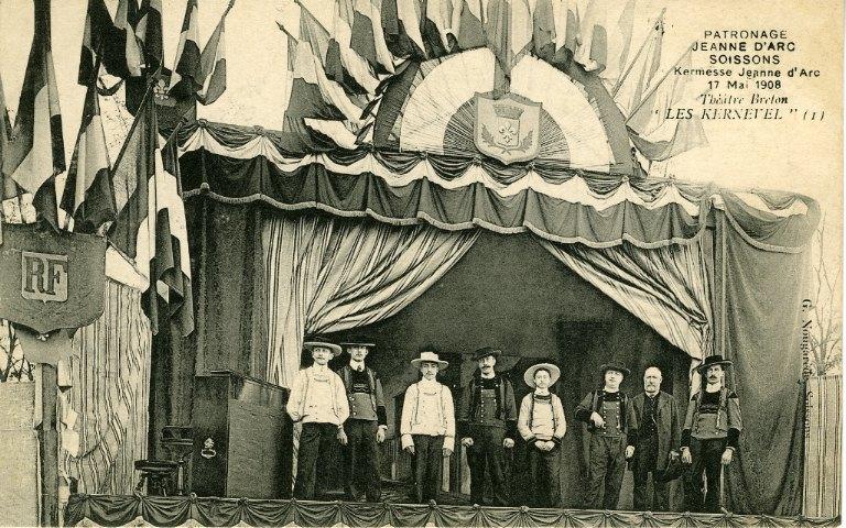 Soissons - Patronage 'Jeanne d'Arc', kermesse 17 mai 1908 - Théâtre Breton 'Les Kernevel'