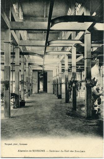 Abattoirs de Soissons - Intérieur du hall des bouchers