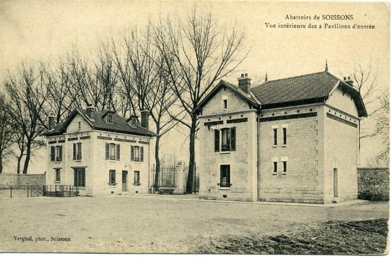 Abattoirs de Soissons - Vue intérieure des 2 pavillons d'entrée