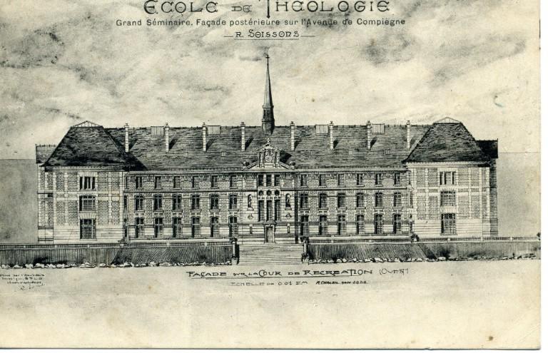 Soissons - Ecole de Théologie - Grand Séminaire -façade postérieure sur l'Avenue de Compiègne