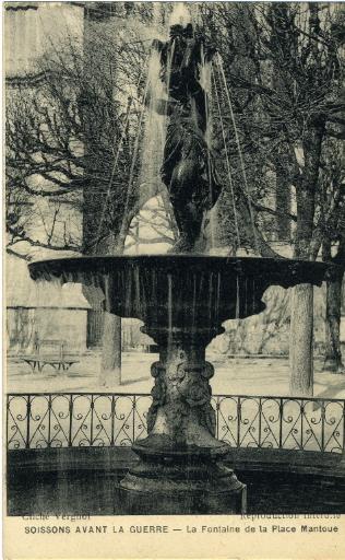 Soissons avant la guerre - La Fontaine de la Place Mantoue