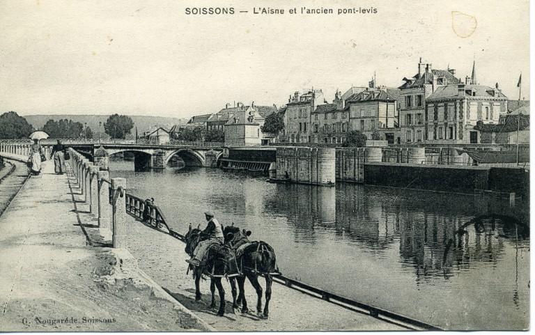 Soissons - L'Aisne et l'ancien pont-levis