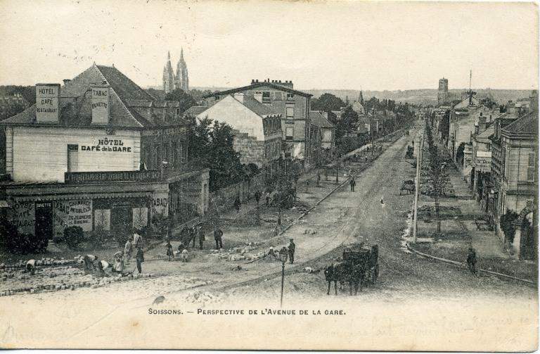 Soissons - Perspective de l'Avenue de la Gare