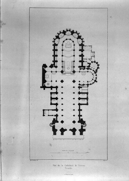 Plan de la cathédrale de Soissons
