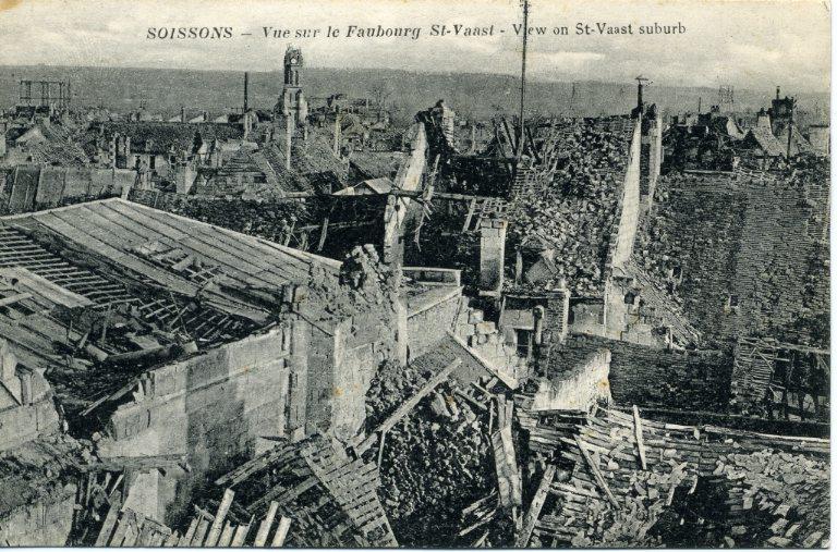 Soissons - Vue du Faubourg Saint-Waast