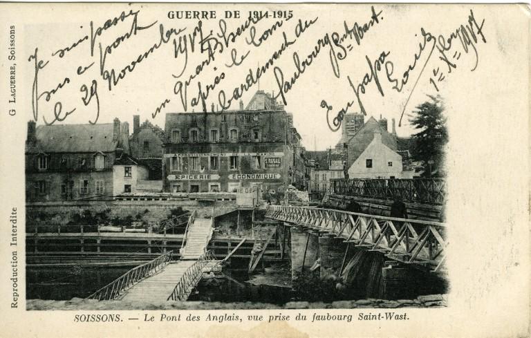 Soissons - Le Pont des Anglais, vue prise du faubourg Saint-Waast