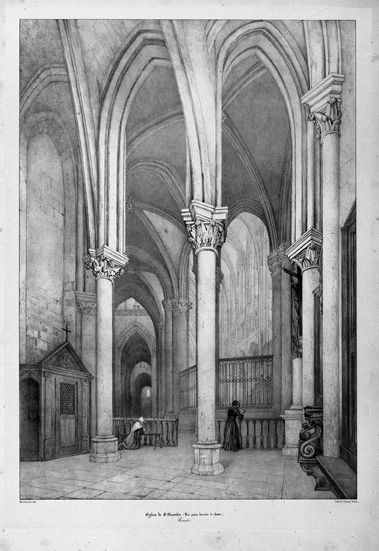 Eglise de Saint-Quentin, vue prise derrière le choeur