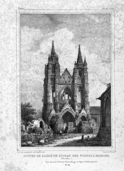 Ruines de l’abbaye Saint-Jean-des-Vignes à Soissons