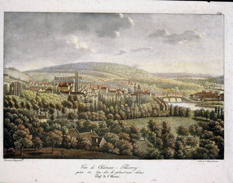 Vue de Château-Thierry prise du lieu-dit Le Plant aux chênes
