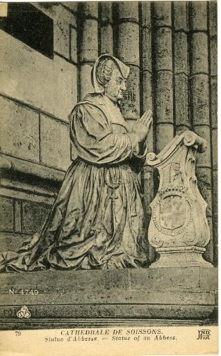 Cathédrale de Soissons - Statue d'Abbesse