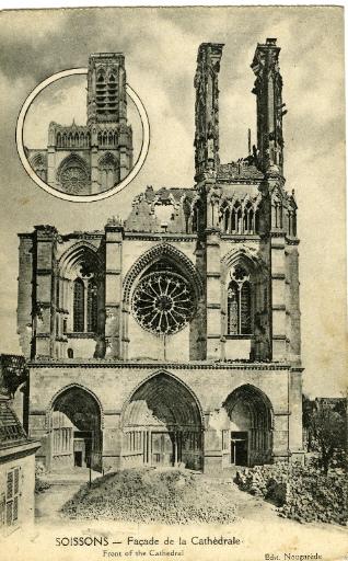 Soissons - Façade de la Cathédrale