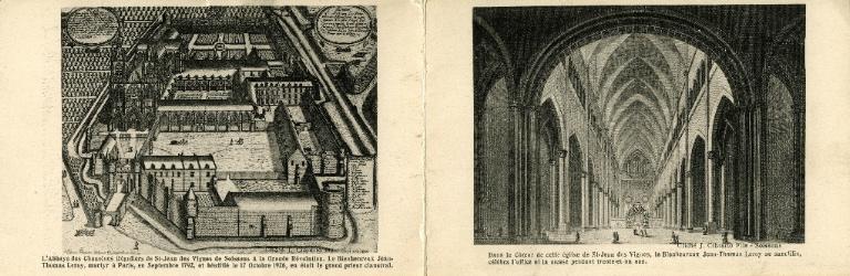 Saint-Jean-des-Vignes - L'abbaye des chanoines réguliers de Saint-Jean-des-Vignes de Soissons à la Grande révolution. Le Bienheureux Jean-Thomas Leroy, martyr à Paris, en Septembre 1792, et béatifié le 17 octobre 1926, en était le grand prieur claustral / Dans le coeur de cette église de Saint-Jean-des-Vignes, le Bienheureux Jean-Thomas Leroy se sanctifia, célébra l'office et la messe pendant trente et un ans