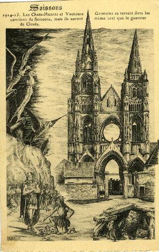 Soissons 1914-1915 - Les Chats-Huants et Vautours Germains se terrent dans les carrières de Soissons mais ils auront même sort que le guerrier de Clovis