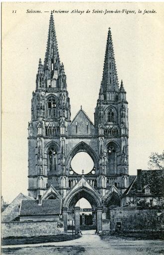 Soissons - Ancienne Abbaye de Saint-Jean-des-Vignes, la façade
