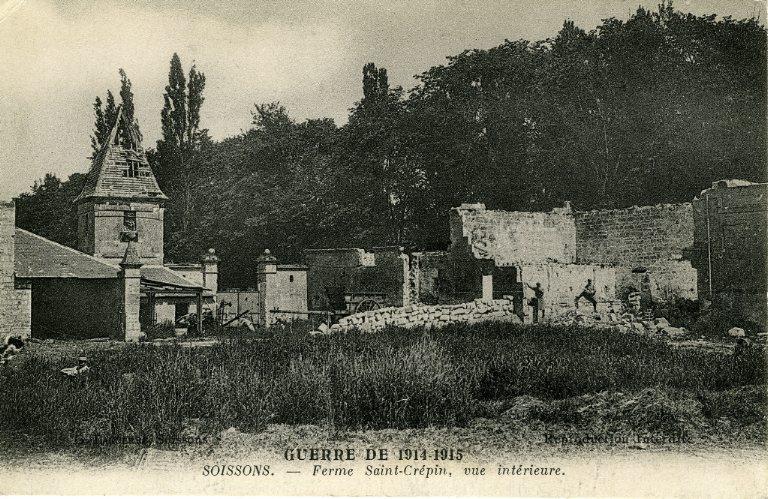 La grande guerre 1914-1915 - Ferme de Saint-Crépin, vue intérieure
