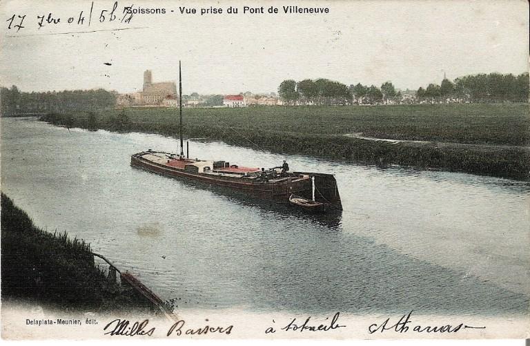 Soissons - vue prise du Pont de Villeneuve