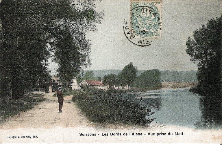 Soissons - Les bords de l'Aisne - Vue prise du Mail