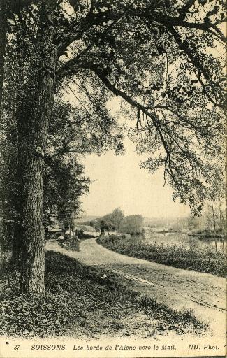 Soissons - Les bords de l'Aisne vers le Mail
