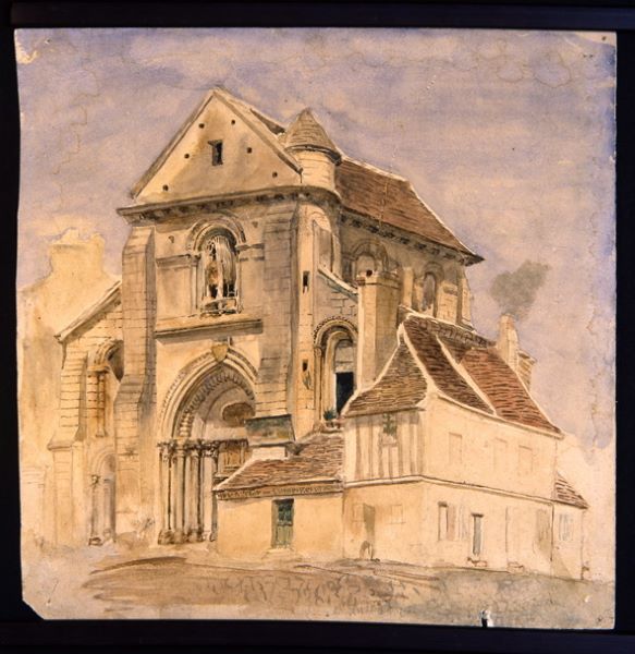 Vue de l’église Saint-Pierre-au-Parvis à Soissons