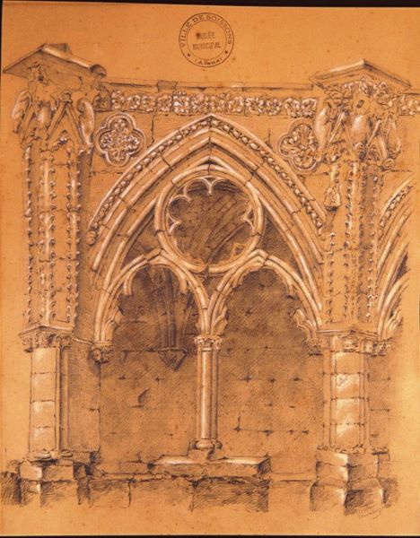 Arcade du cloître de Saint-Jean-des-Vignes