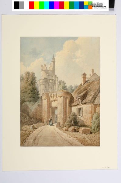 Vue du château de Septmonts : ancienne entrée du château