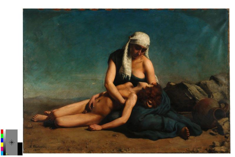 Agar et Ismaël dans le désert (titre du Salon)