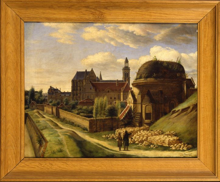 Vue de l'église de Saint-Pierre-à-la-Chaux à Soissons