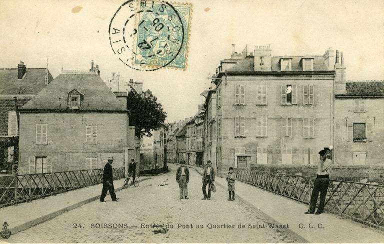 Soissons - Entrée du Pont au quartier de Saint-Waast