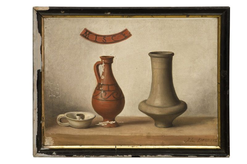 Bougeoir et vases gallo-romains