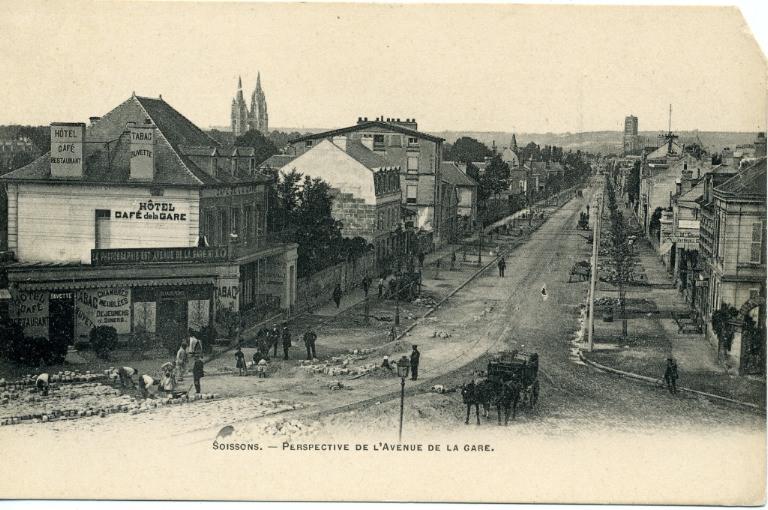 Soissons - Perspective de l'Avenue de la Gare