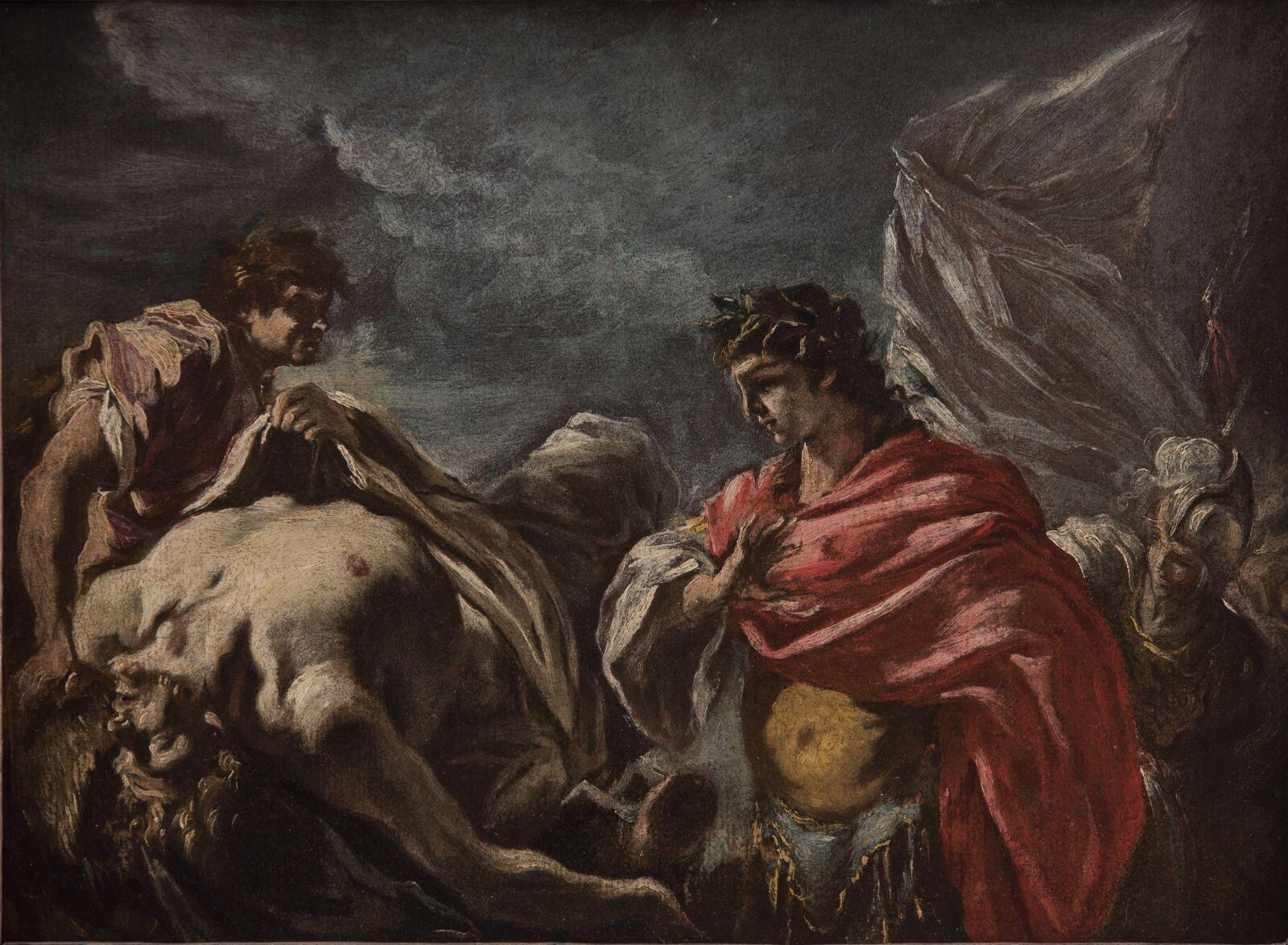 Esquisse pour Alexandre devant le corps de Darius vaincu