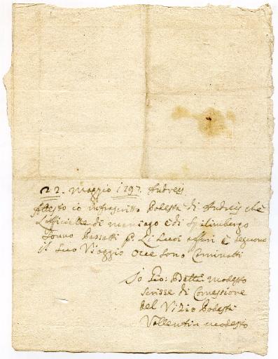 Lettre du 22 mai 1797