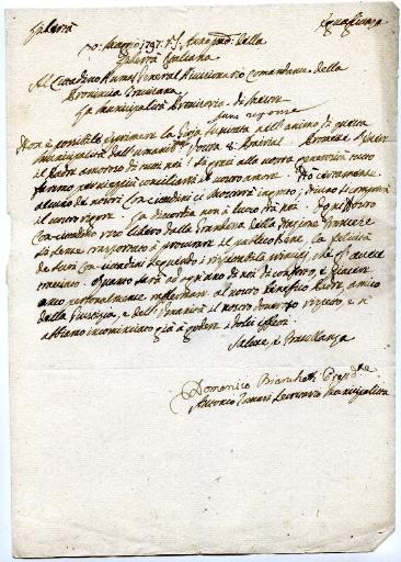 Lettre du 30 mai 1797
