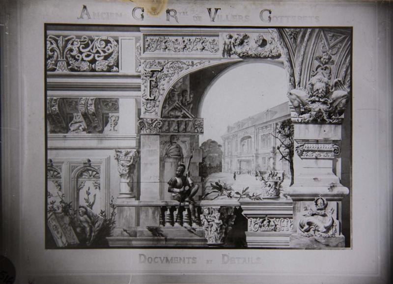 gravure de l'ancien château royal de Villers-Cotterêts
