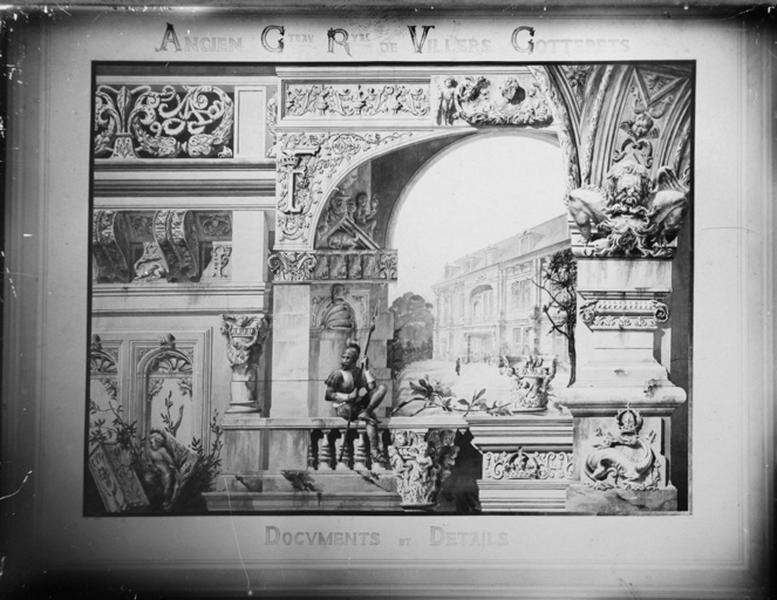 gravure de l'ancien château royal de Villers-Cotterêts