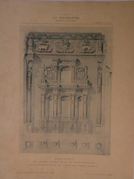 Salle des Etats de l'ancien château royal de Villers-Cotterêts