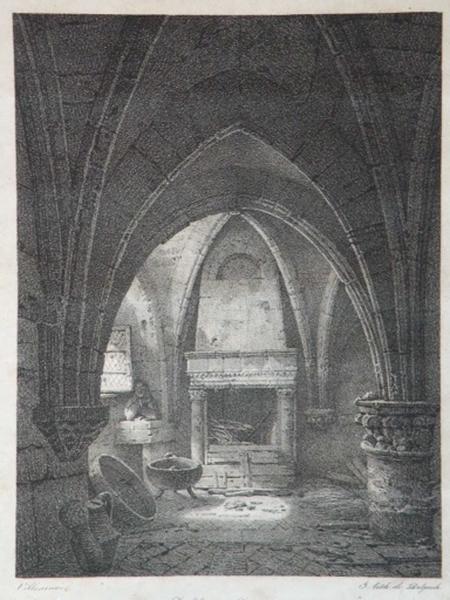 Salle souterraine, Prieuré de Pierre-fonts